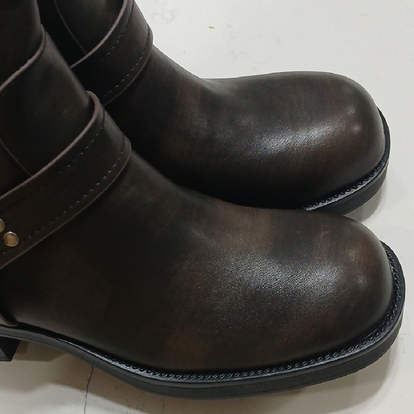 Lulu's Women's Brownish Moto  Boots, New Without Tags Or Box , Size 10 - Picture 5 of 9